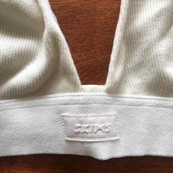 Skims cotton rib plunge bralette - Picture 2 of 2